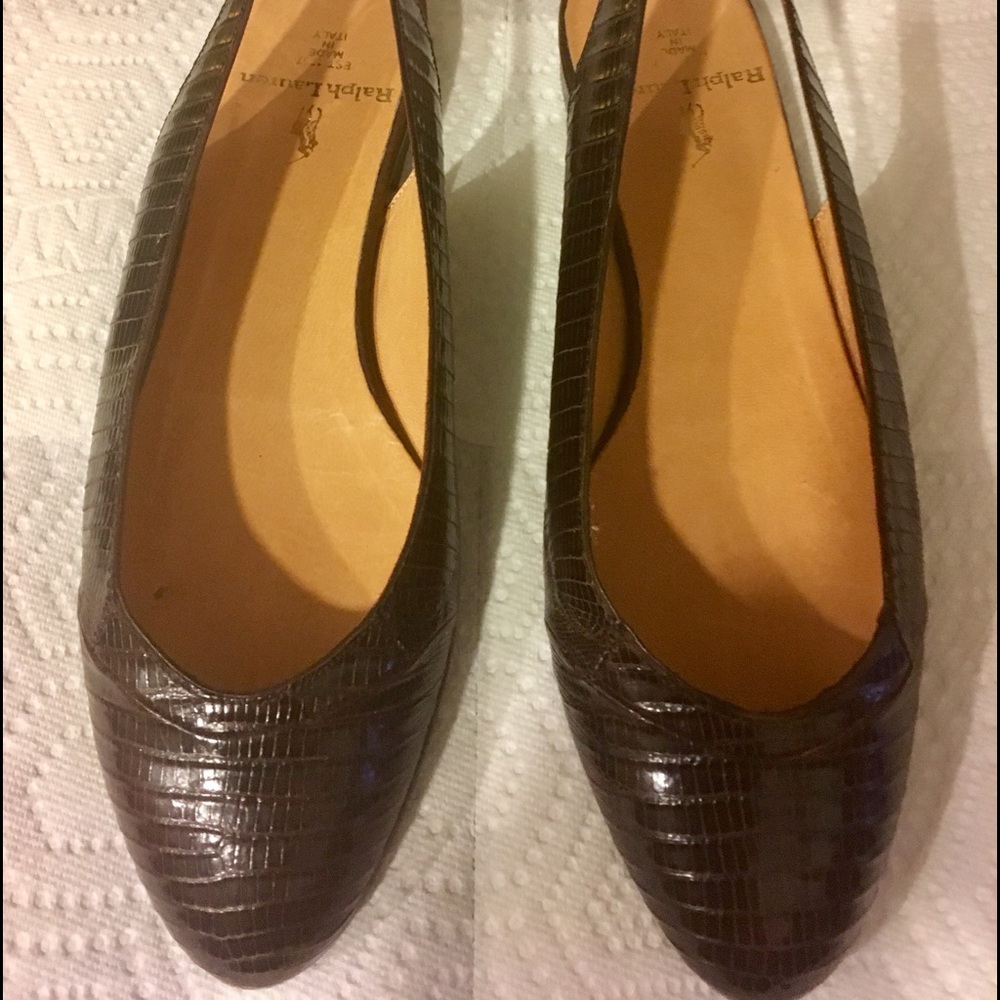 Ralph Lauren Vintage Lizard Flats